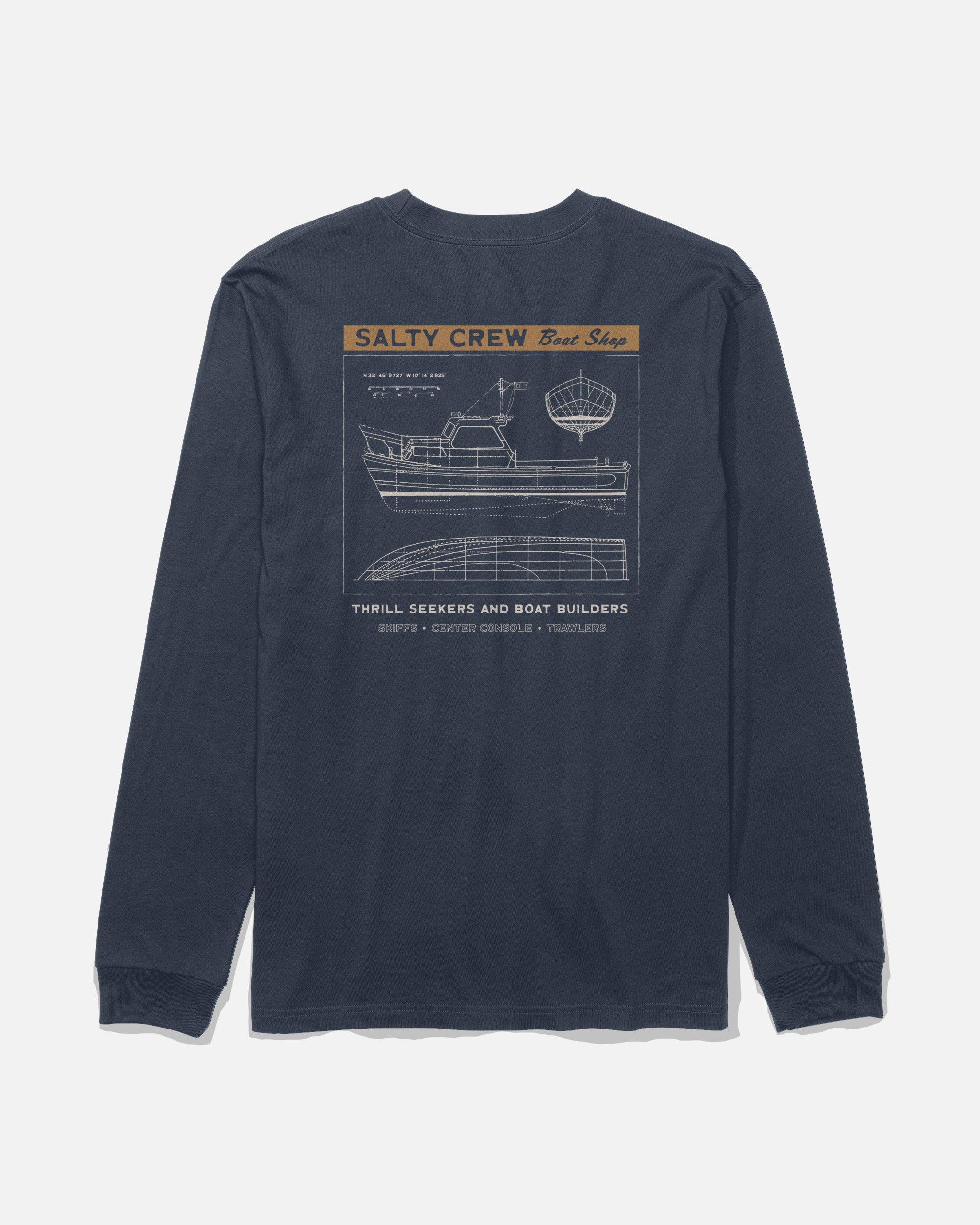 Boat Shop Long Sleeve Tee - Navy Male Product Image