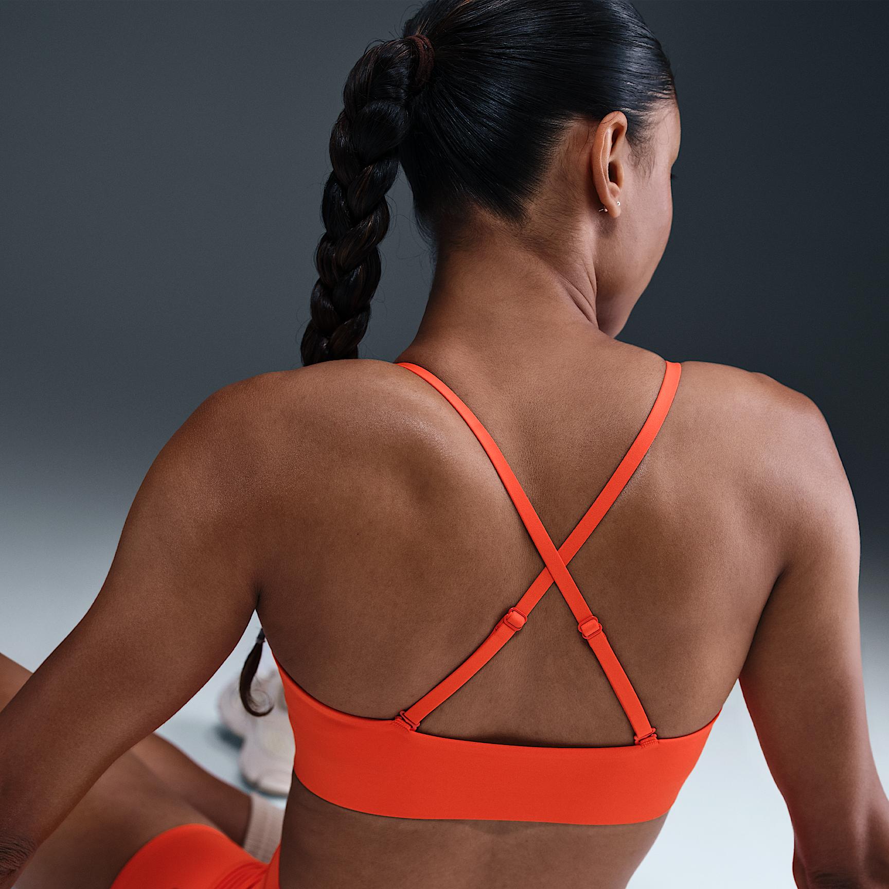 Nike Womens Form Light-Support Non-Padded Triangle Sports Bra | HQ7003-633 Product Image