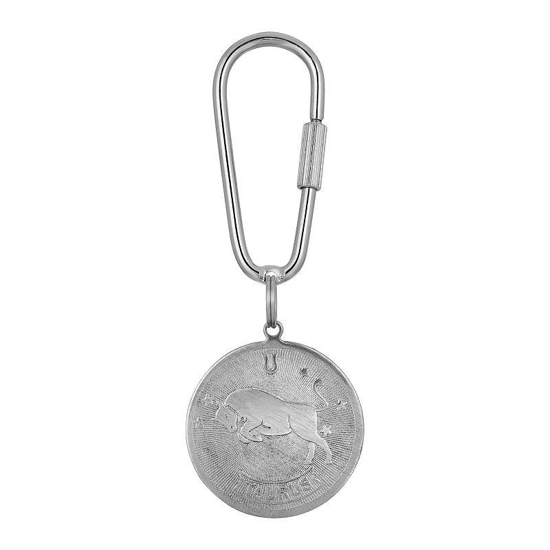 1928 Silver Tone Sagittarius Key Fob Product Image