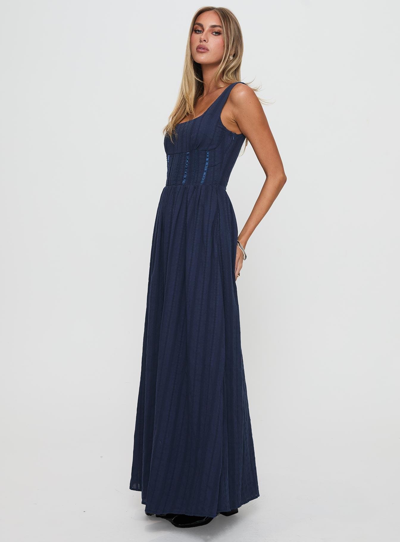 Lorinda Maxi Dress Navy Product Image
