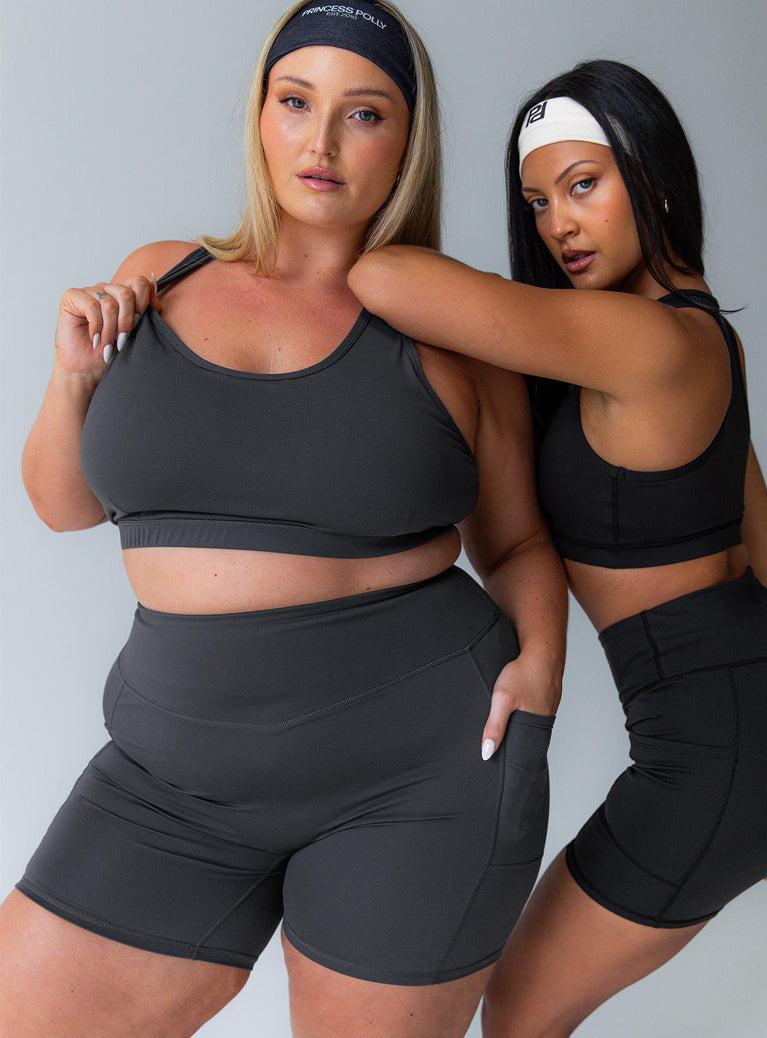 Conquer Activewear Shorts Grey Curve Product Image