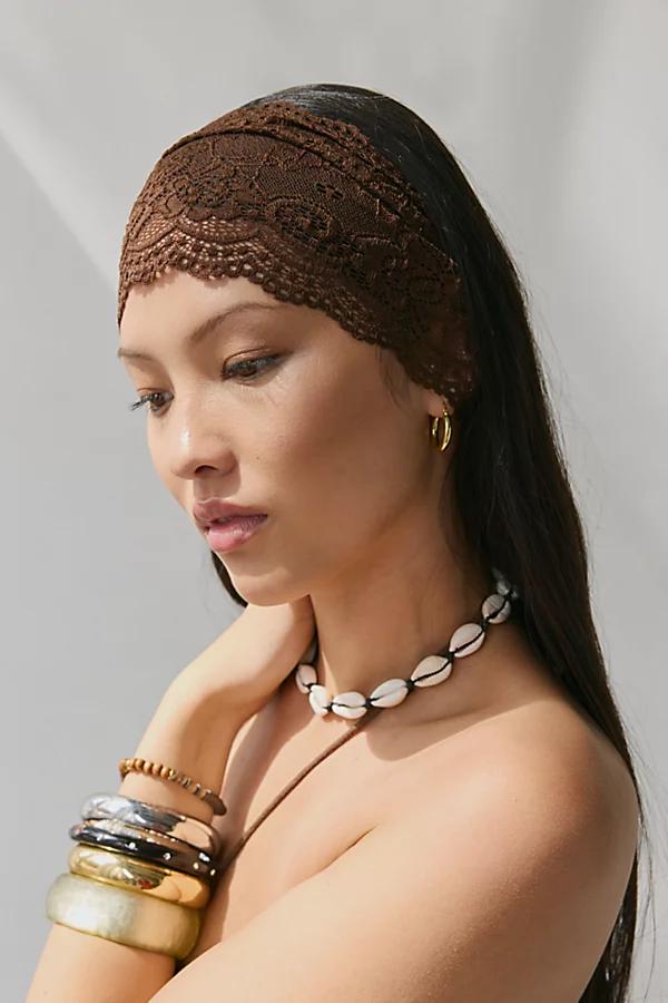 Wide Lace Headwrap Headband Womens at Urban Outfitters Product Image