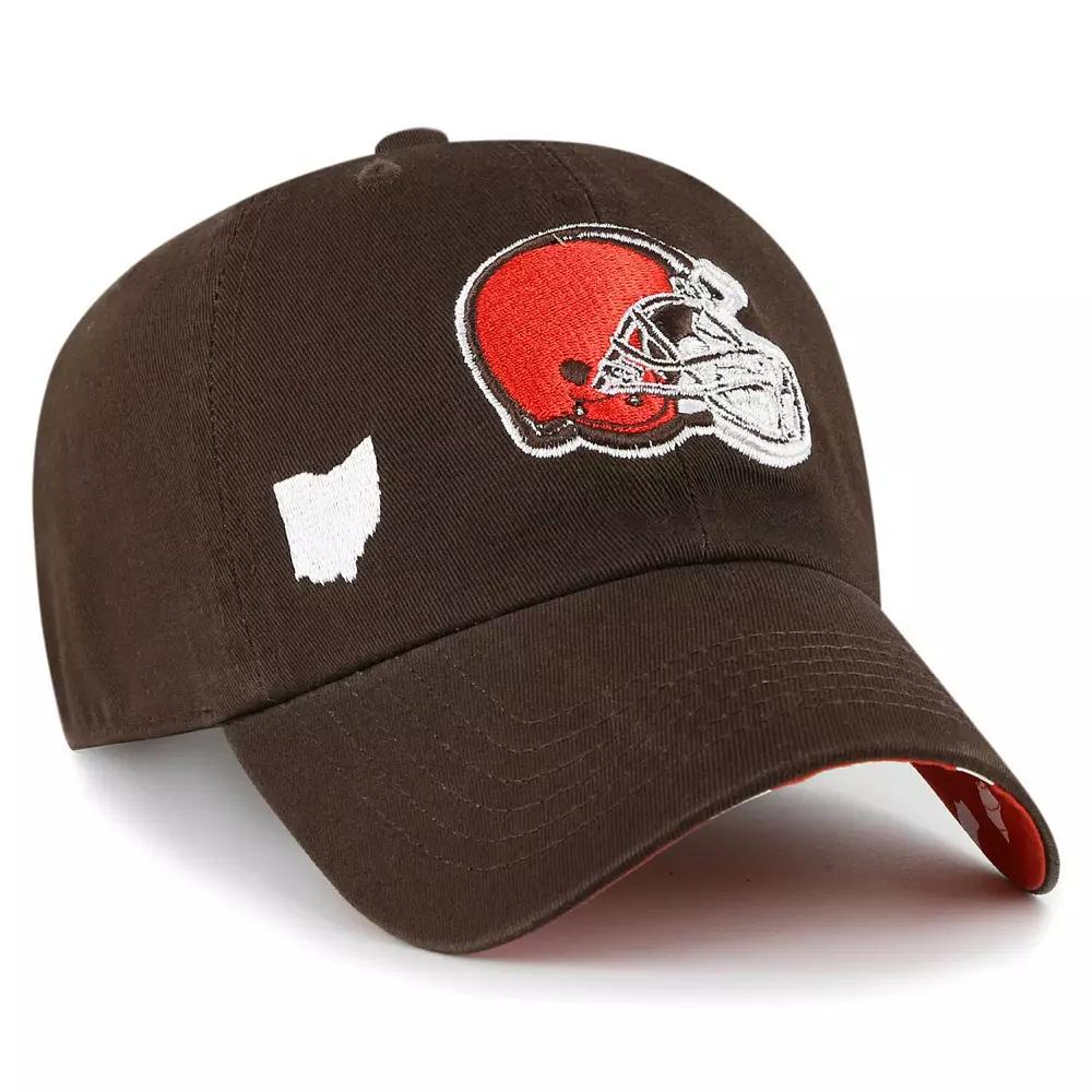 Women's '47 Brown Cleveland Browns Confetti Icon Clean Up Adjustable Hat Product Image