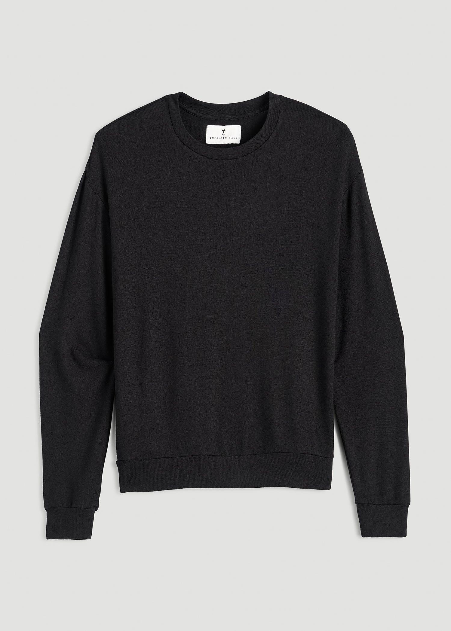 Cozy Lounge Crewneck for Tall Women in Black Female Product Image