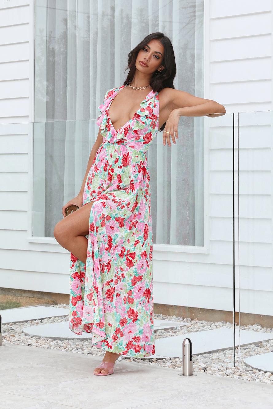 All Season Long Maxi Dress Red Product Image