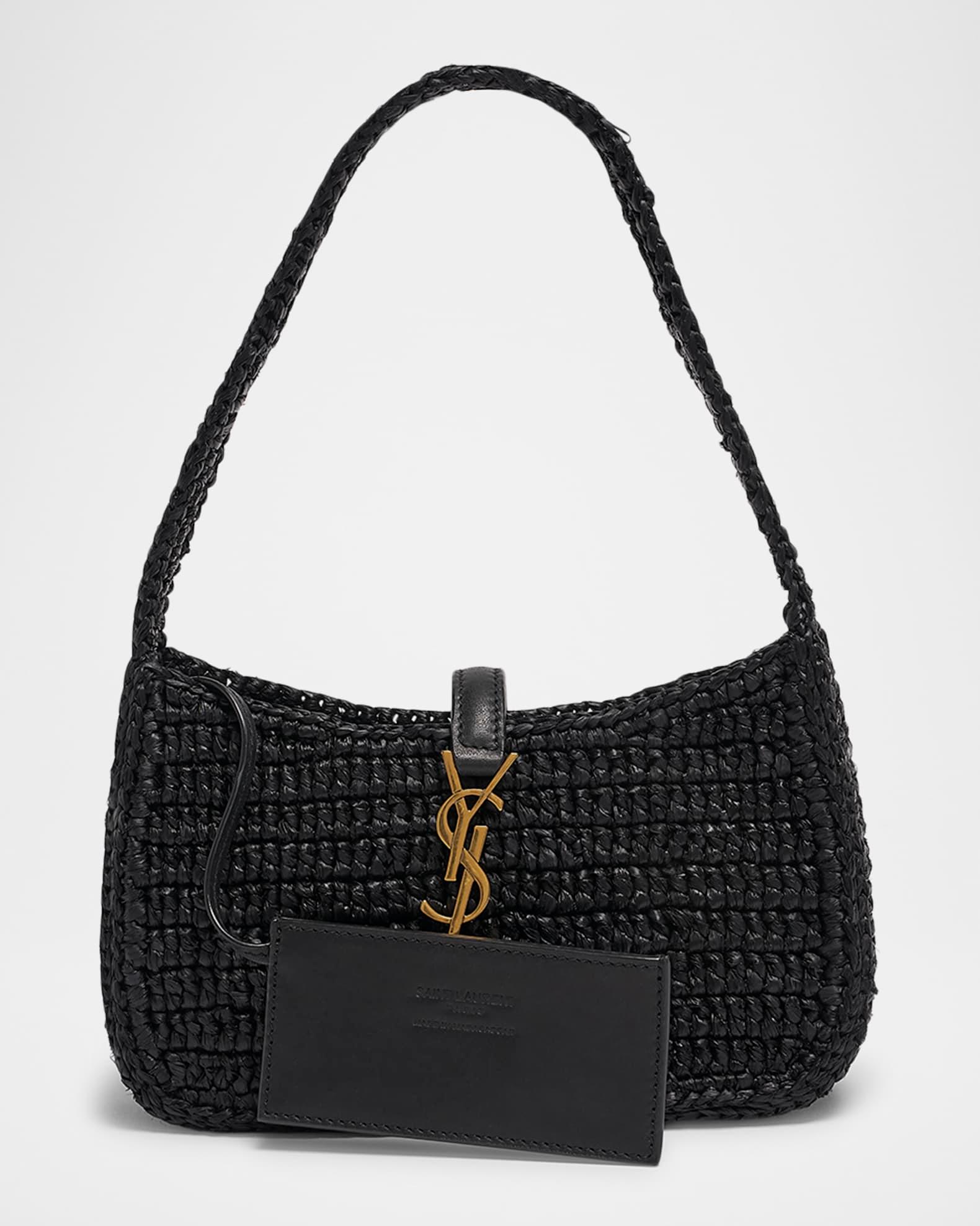 Le 5 A 7 Mini YSL Shoulder Bag in Raffia   Product Image