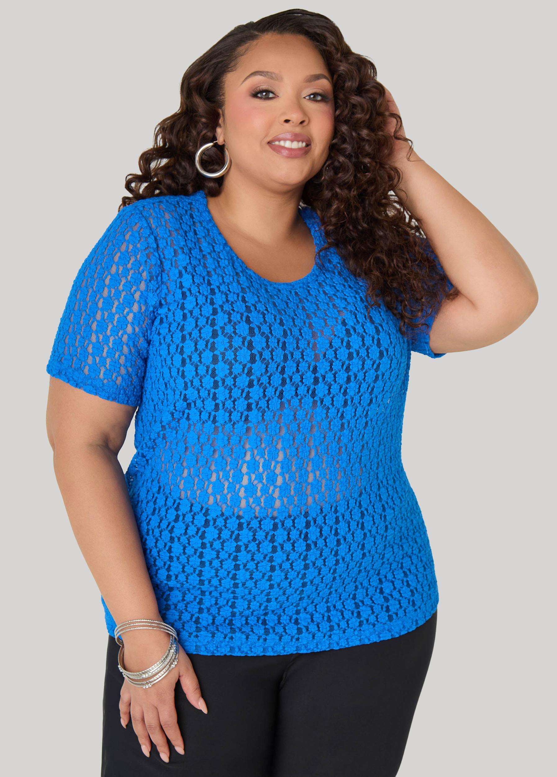 Floral Mesh Tee Product Image