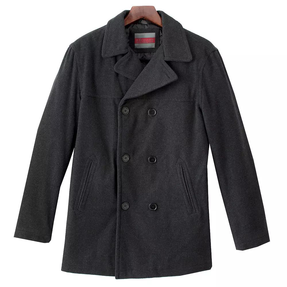 Men's Excelled Wool Blend Peacoat,  Product Image