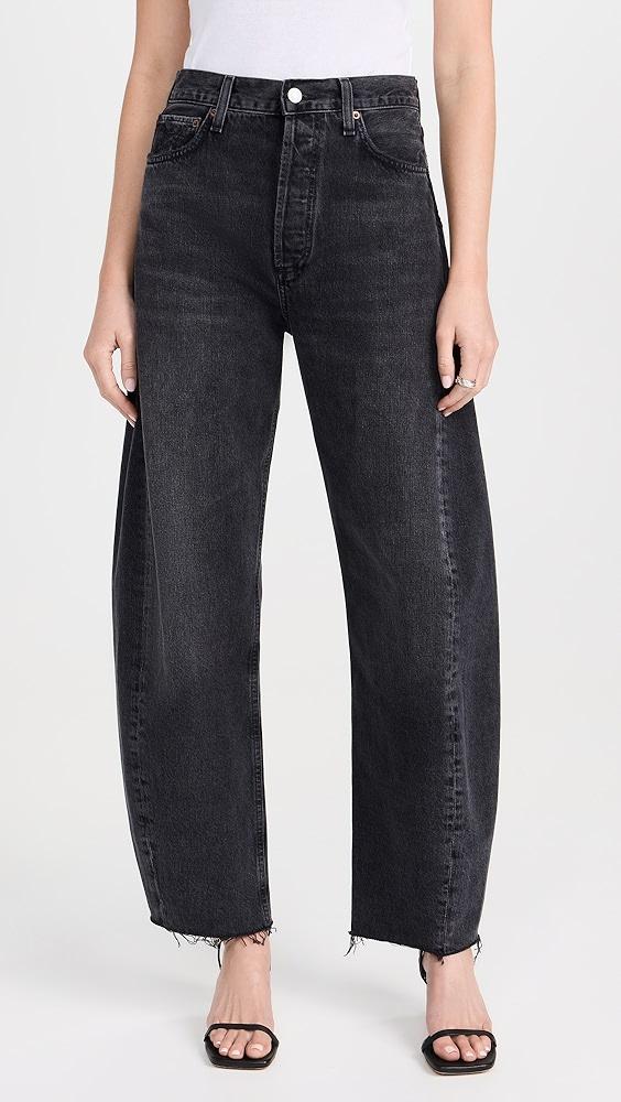 AGOLDE Luna Pieced Jeans: High Rise Curved Taper | Shopbop Product Image