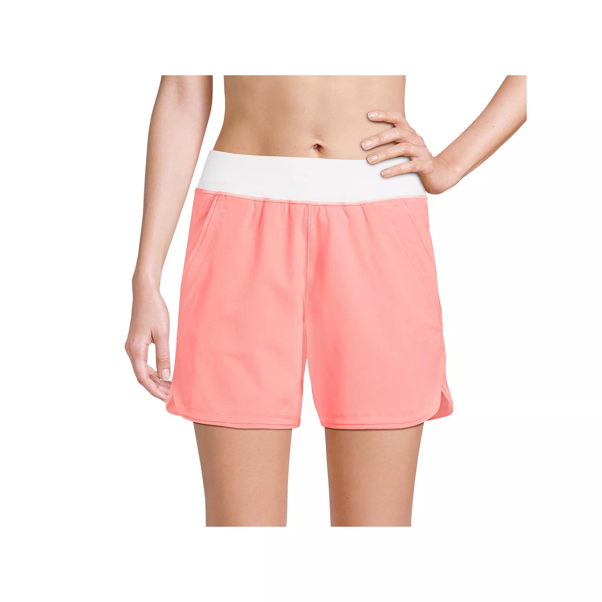 Women's Lands' End 5" Quick Dry Swim Shorts With Panty,  Product Image