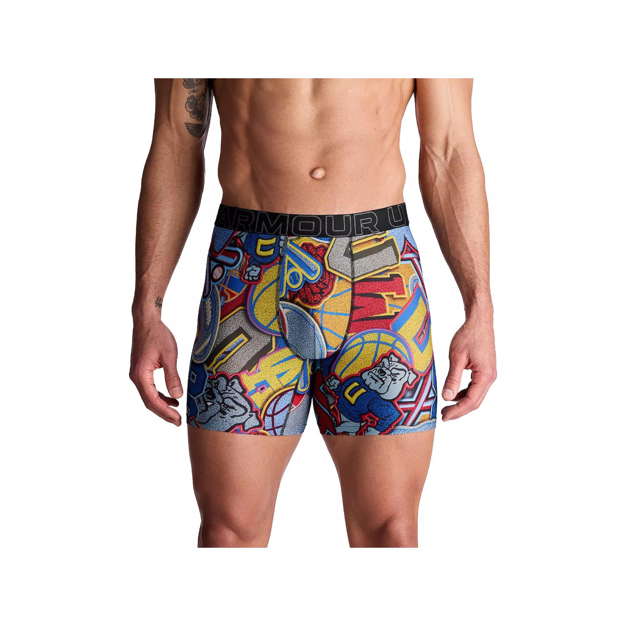 Men's Under Armour 6-in. Performance Tech Mesh Graphic Boxer Brief,  Product Image