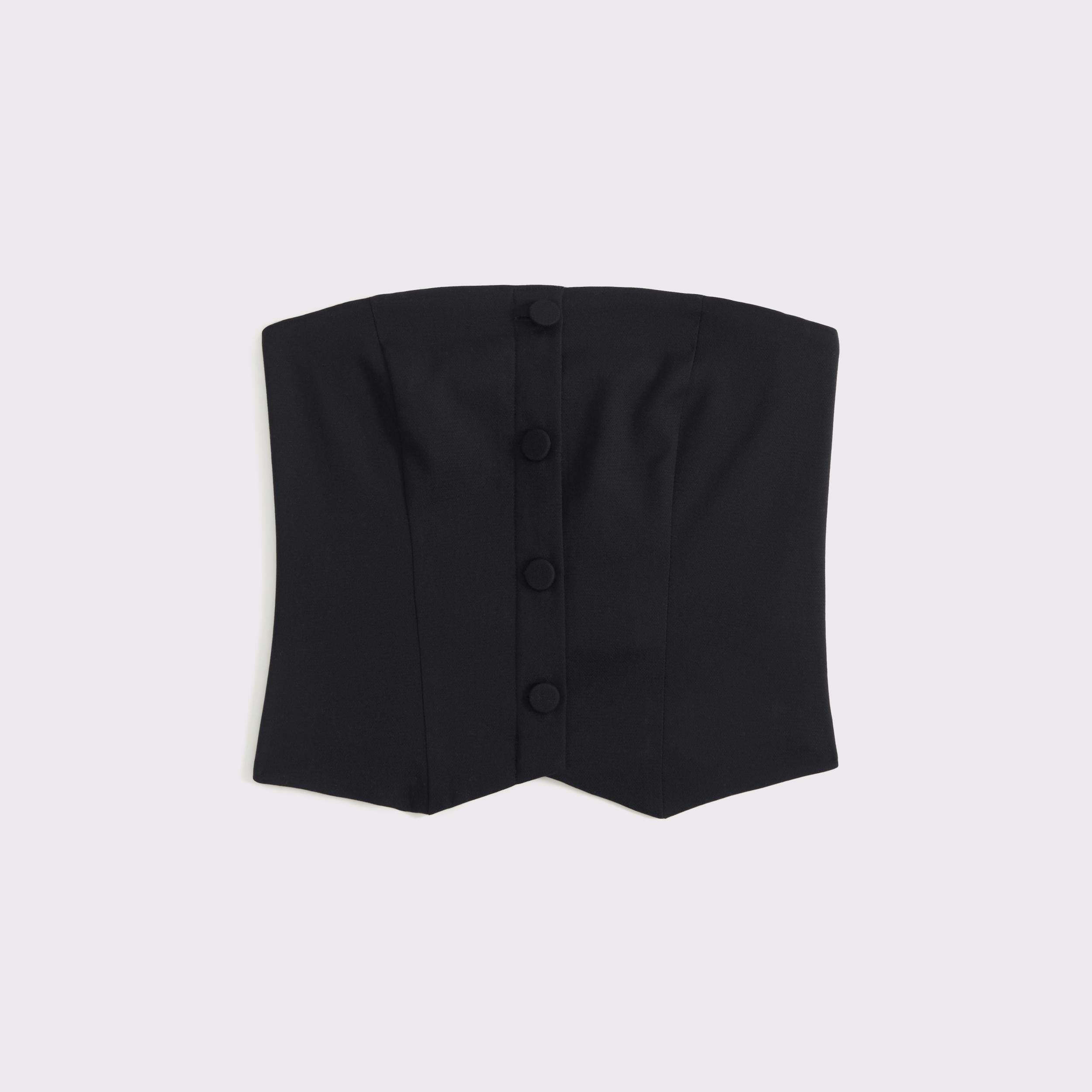 Strapless Cropped Tailored Vest Product Image