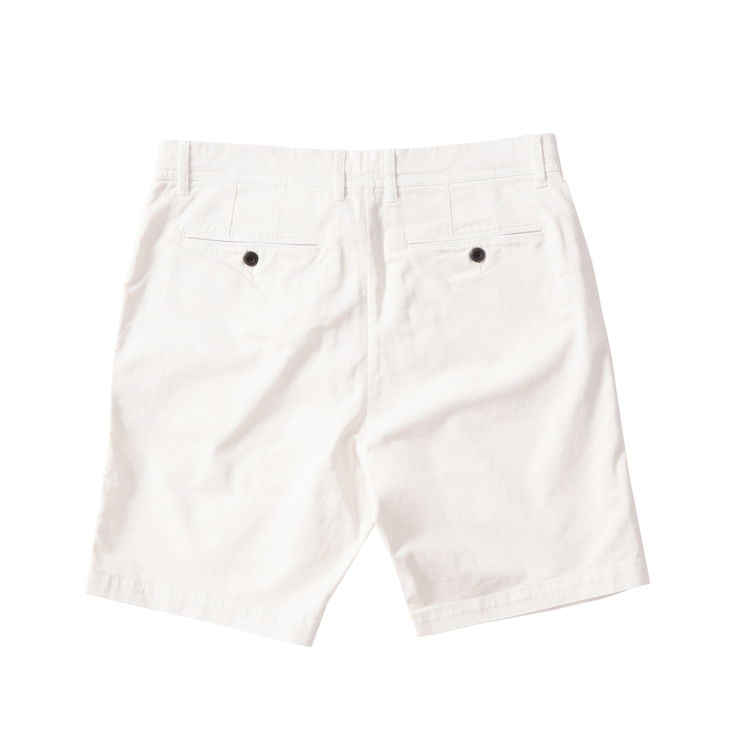 Precision Stretch Chino Shorts 8" - White Product Image