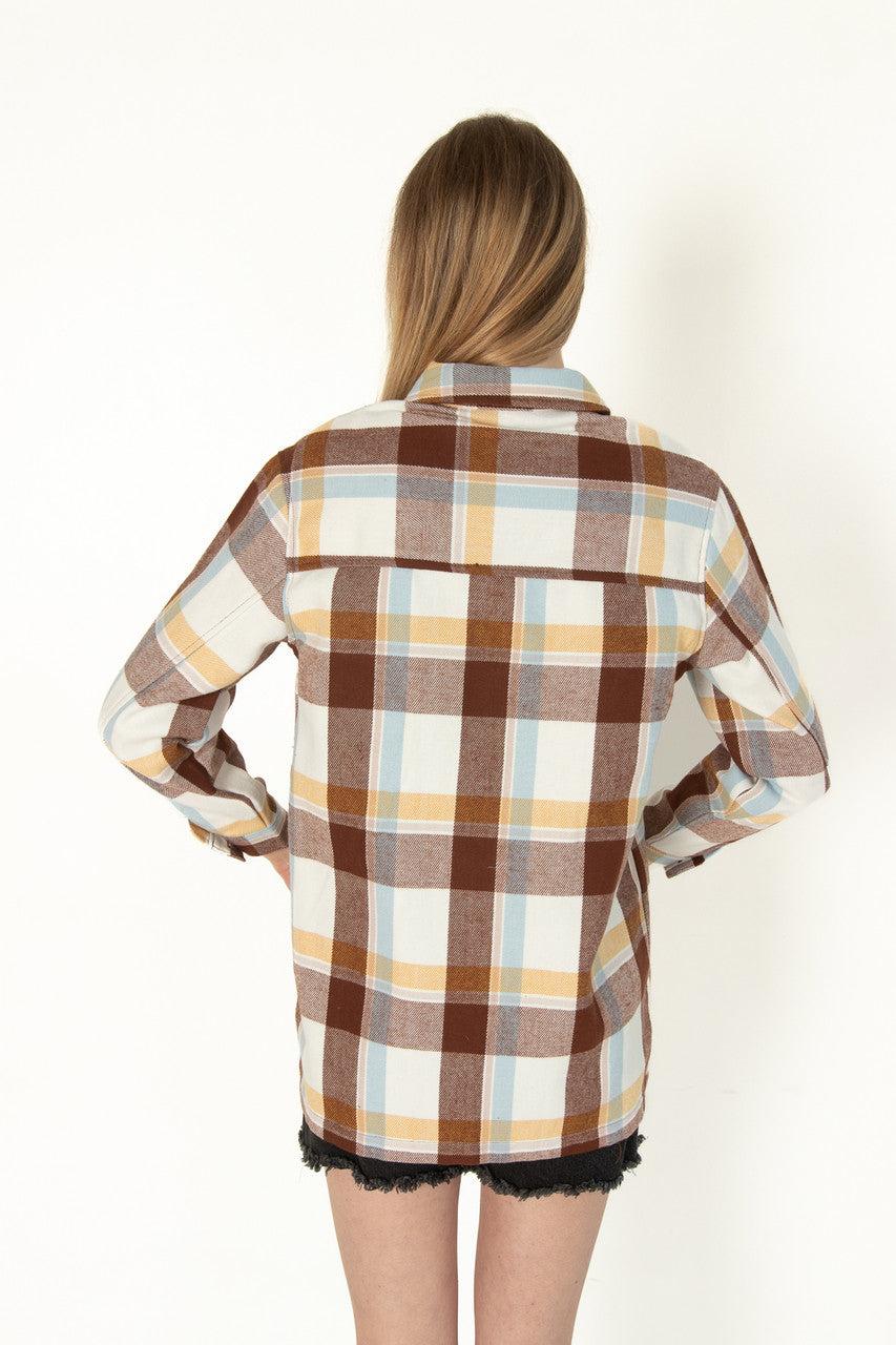 Plaid Zip Shacket Product Image