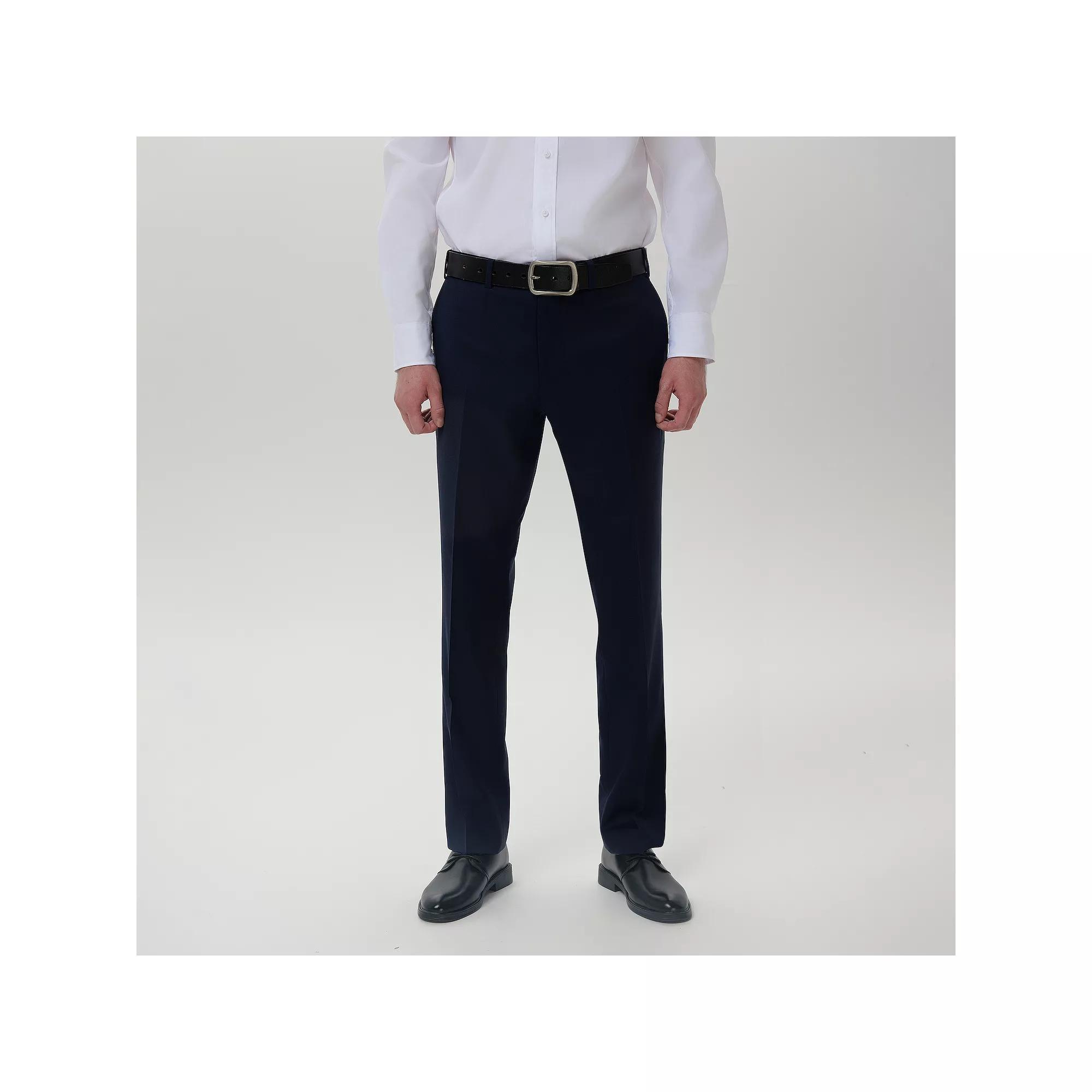 Men's INDOCHINO Navy Slim-Fit Wool Blend Suit Pants,  Product Image