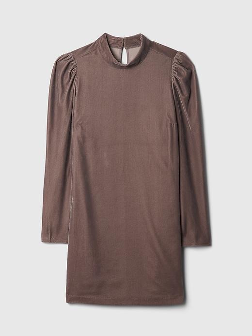 Recycled Velvet Puff-Sleeve Mini Dress Product Image