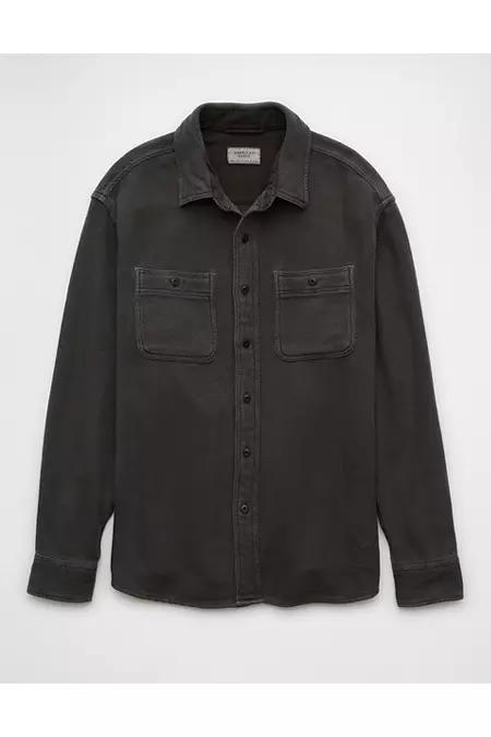 AE Textured Solid Flannel Shirt Men's Product Image