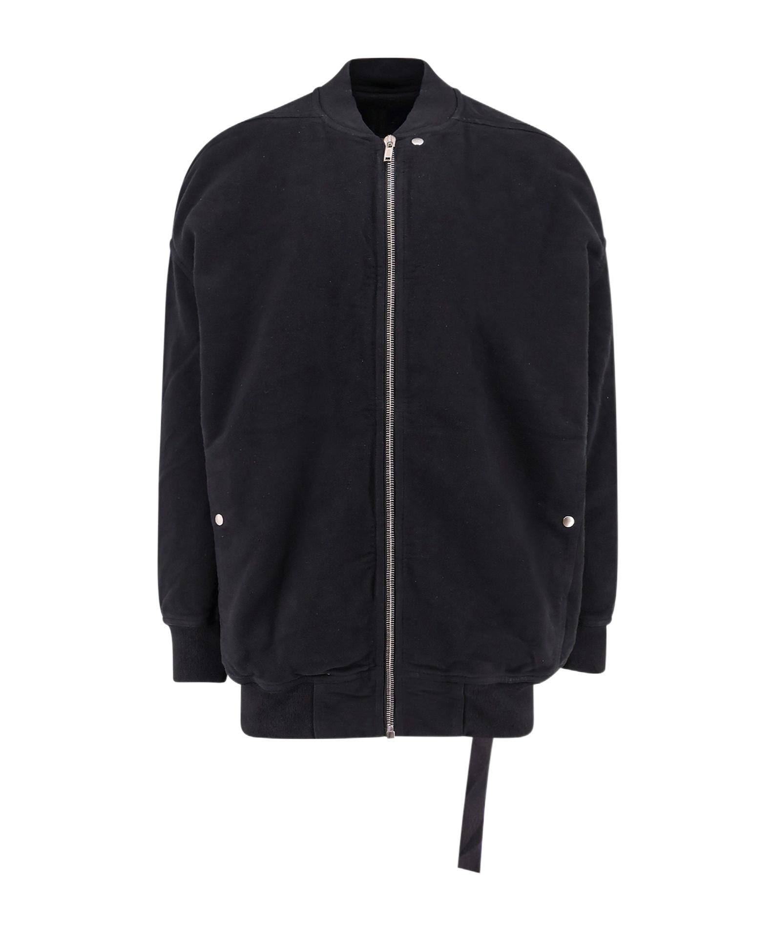 RICK OWENS Black Hollywood Jumbo Flight Bomber Jacket In 09 Black Product Image