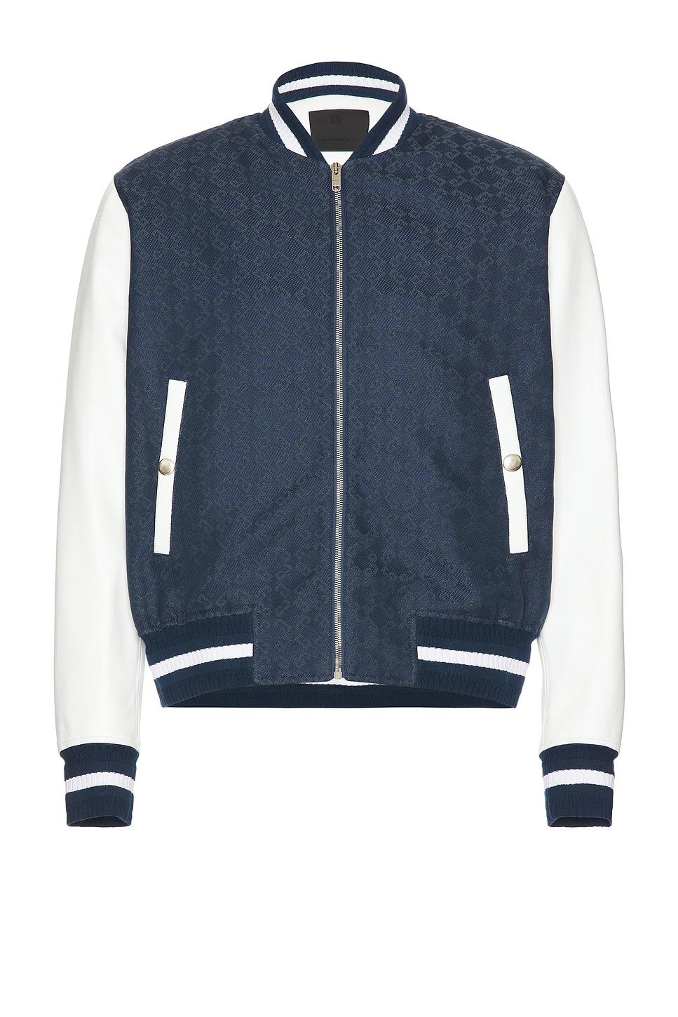 Mixed Material Varsity Jacket Product Image
