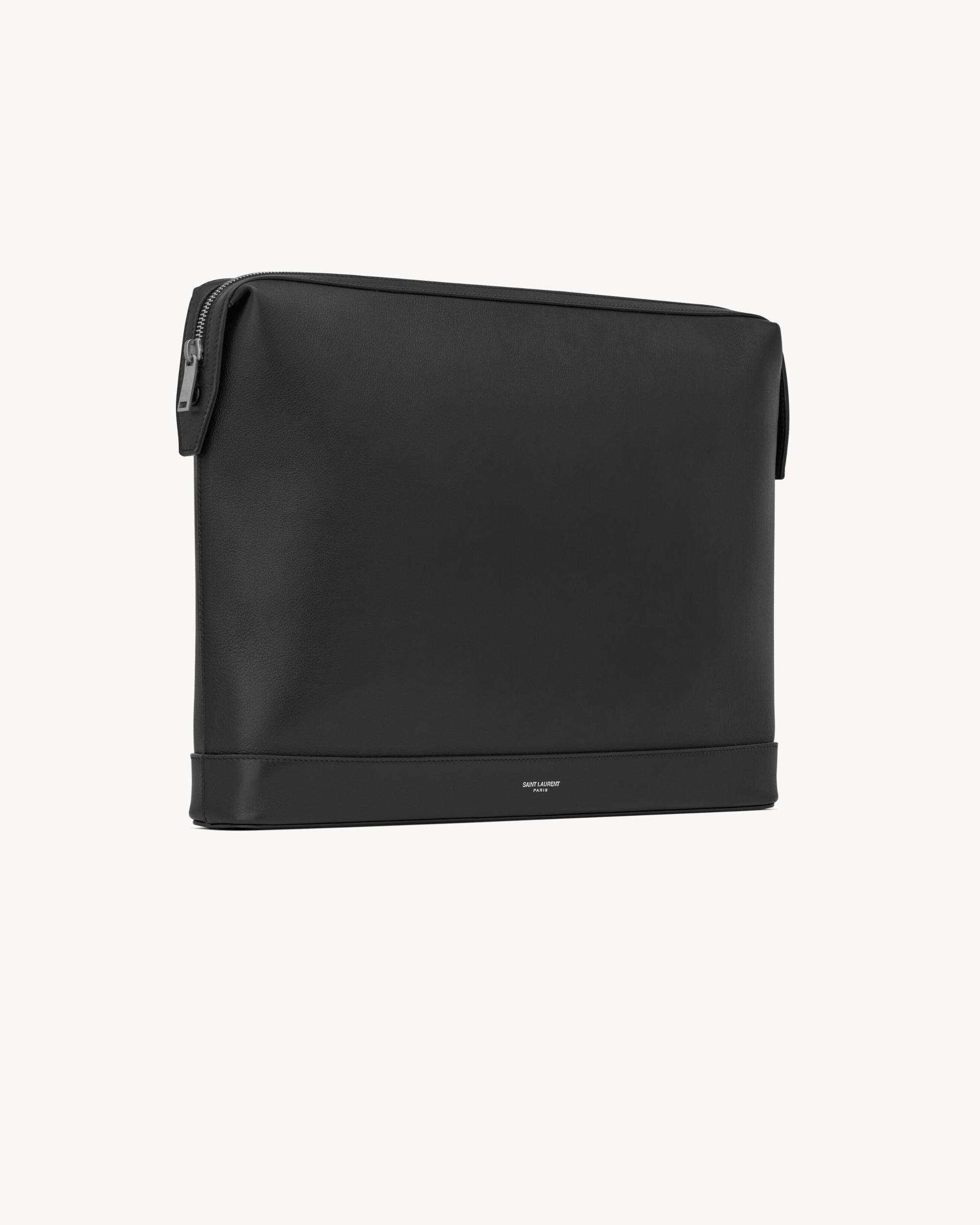 SAINT LAURENT PARIS pouch in leather Product Image