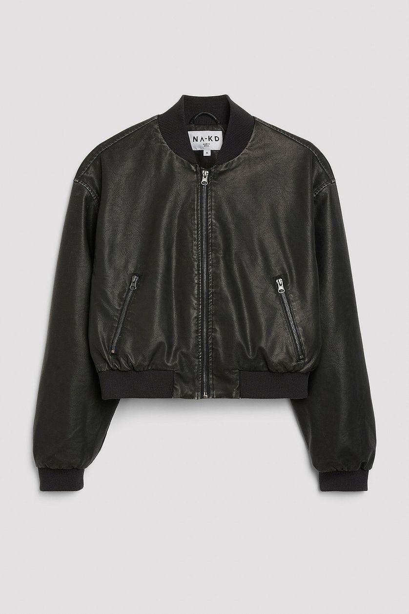 Cropped Bomber Jacket Product Image