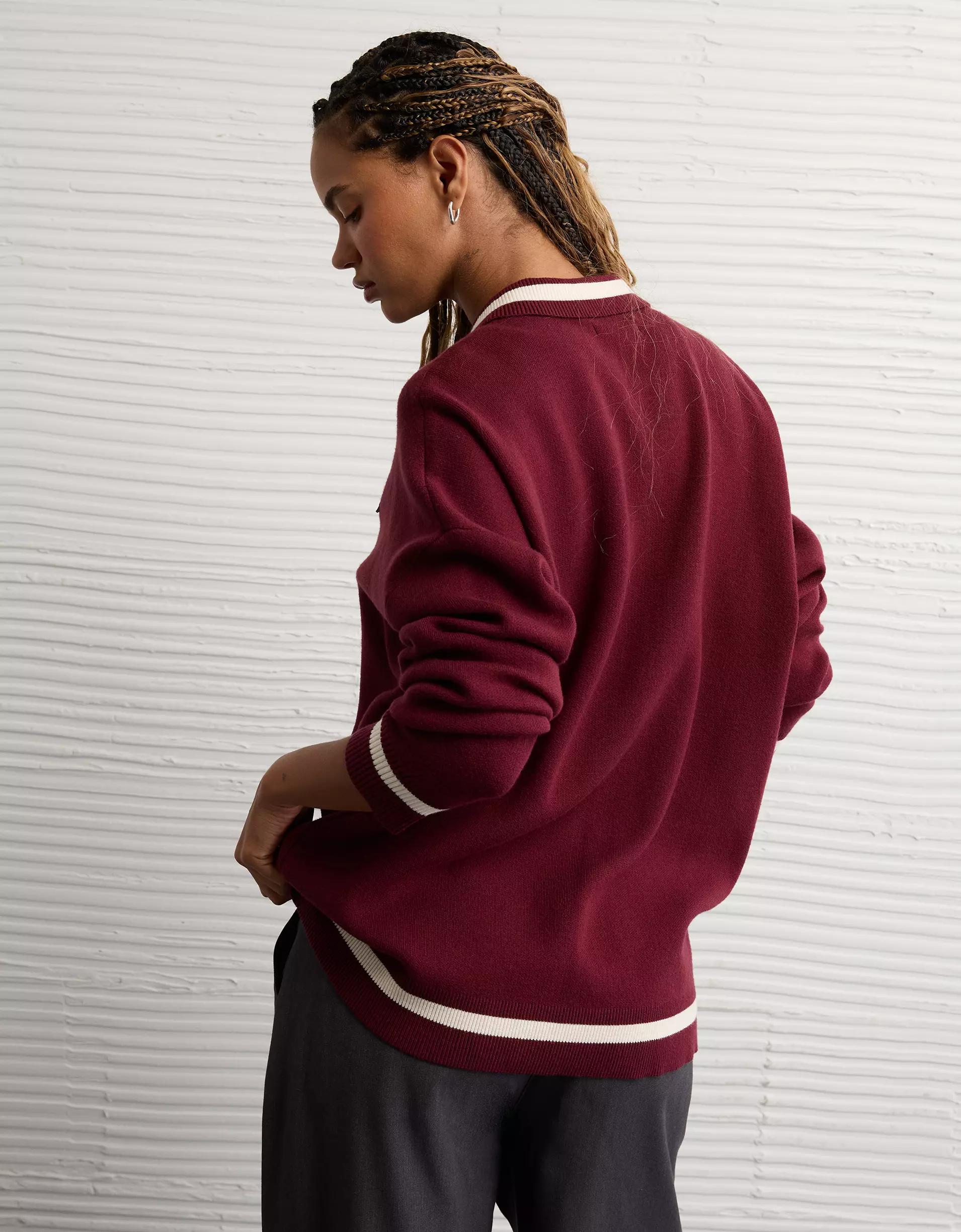 AE Oversized Polo Sweater Product Image