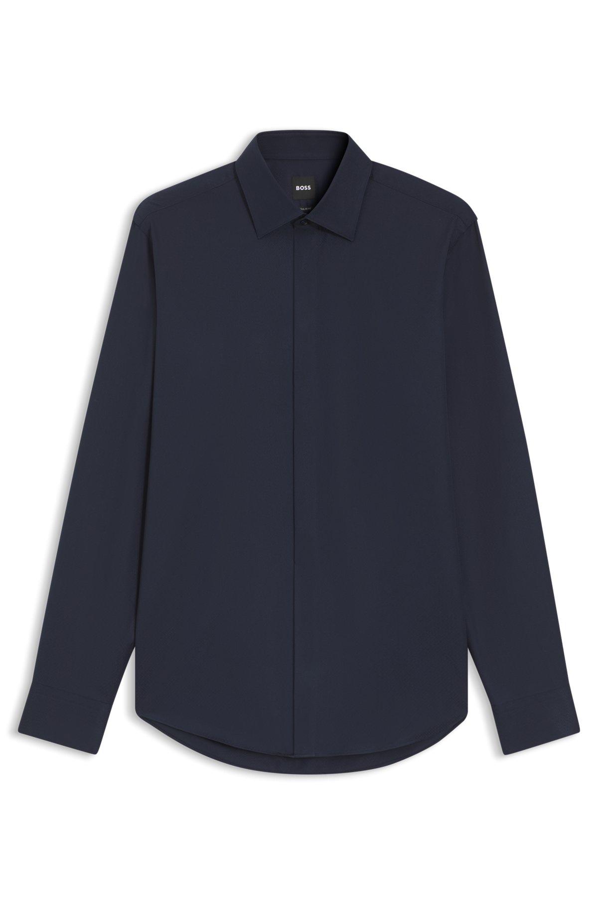 Regular-fit shirt in Italian monogrammed cotton Product Image