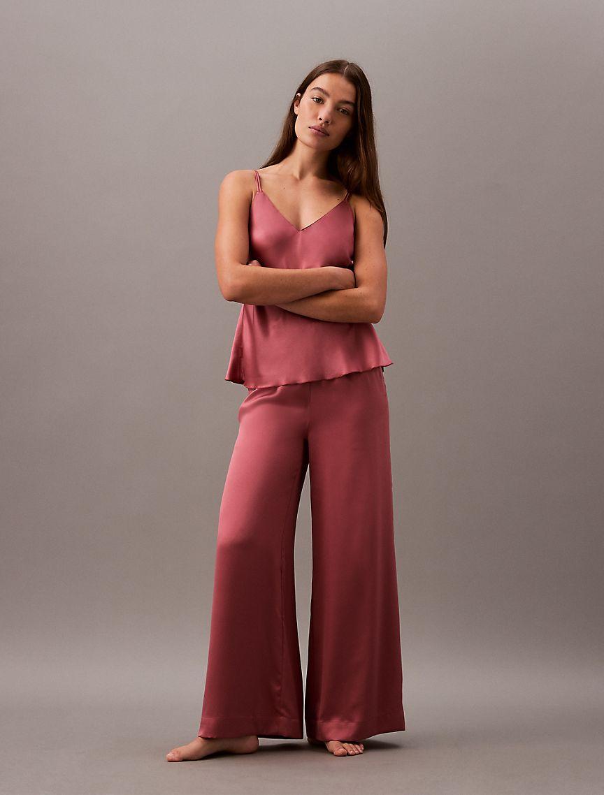 Satin Wide Leg Sleep Pants Product Image