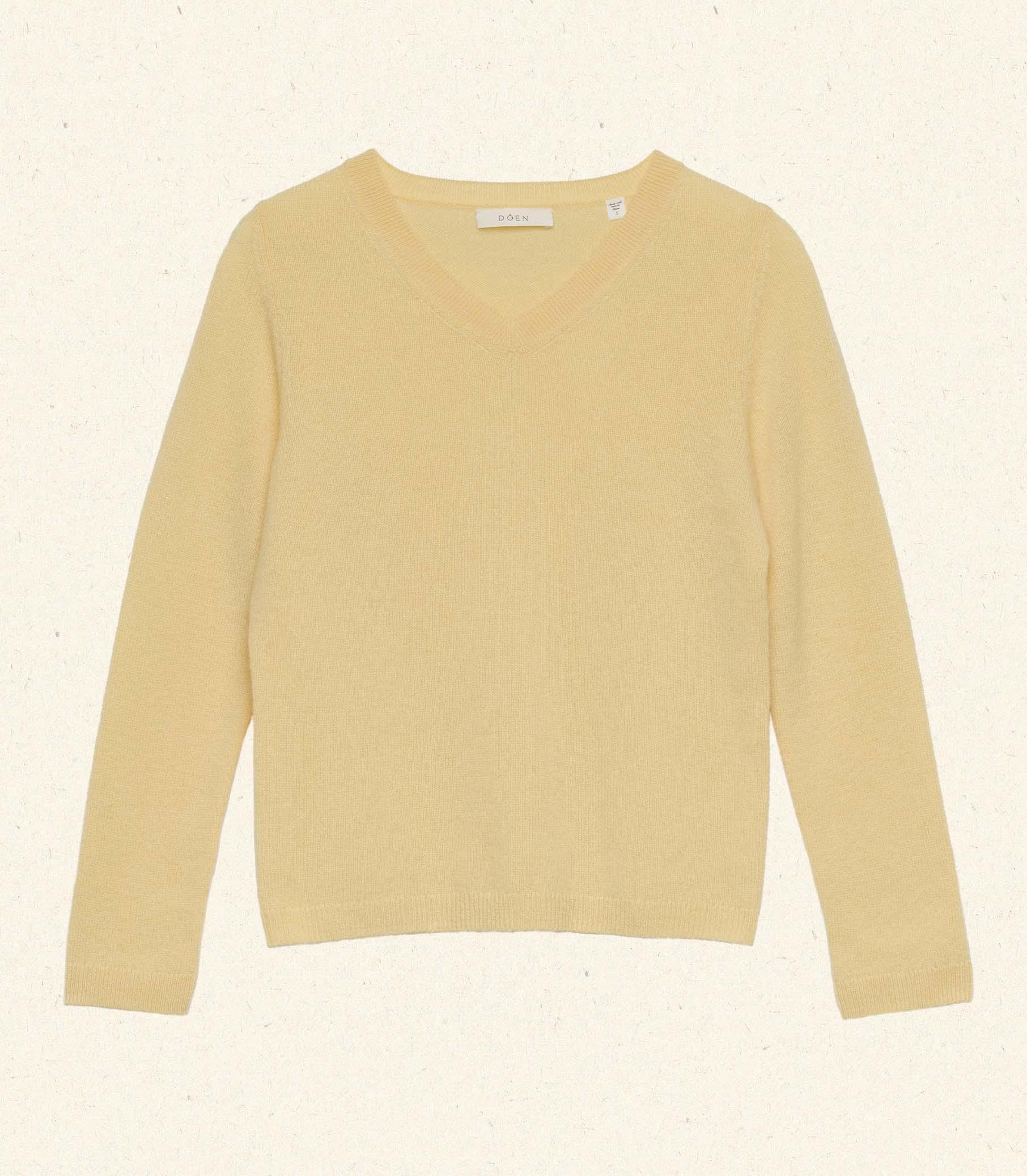 GARANCE CASHMERE SWEATER -- LEMON CHIFFON Product Image