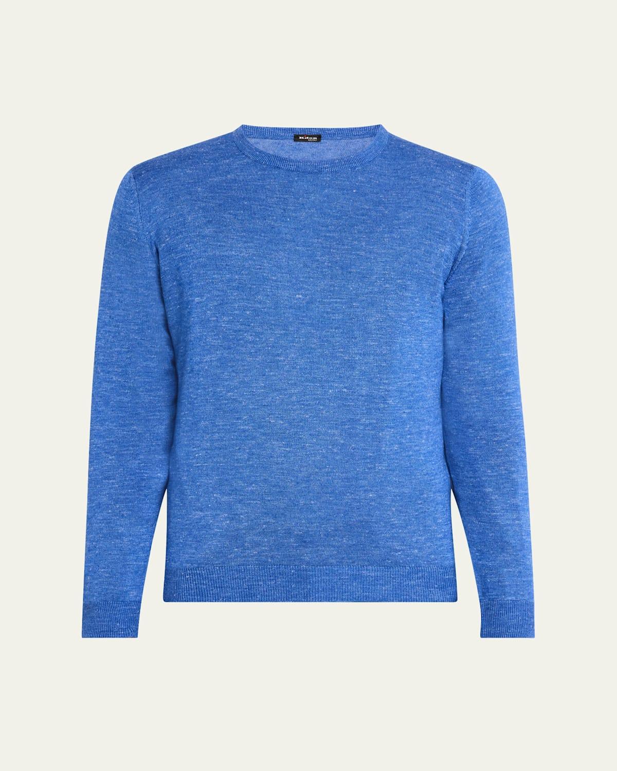 Mens Cashmere and Linen Crewneck Sweater Product Image