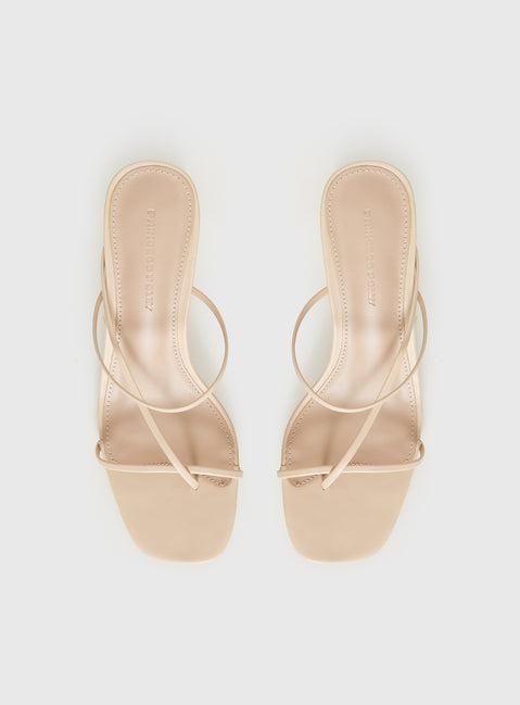 The Becka Heels Beige Product Image