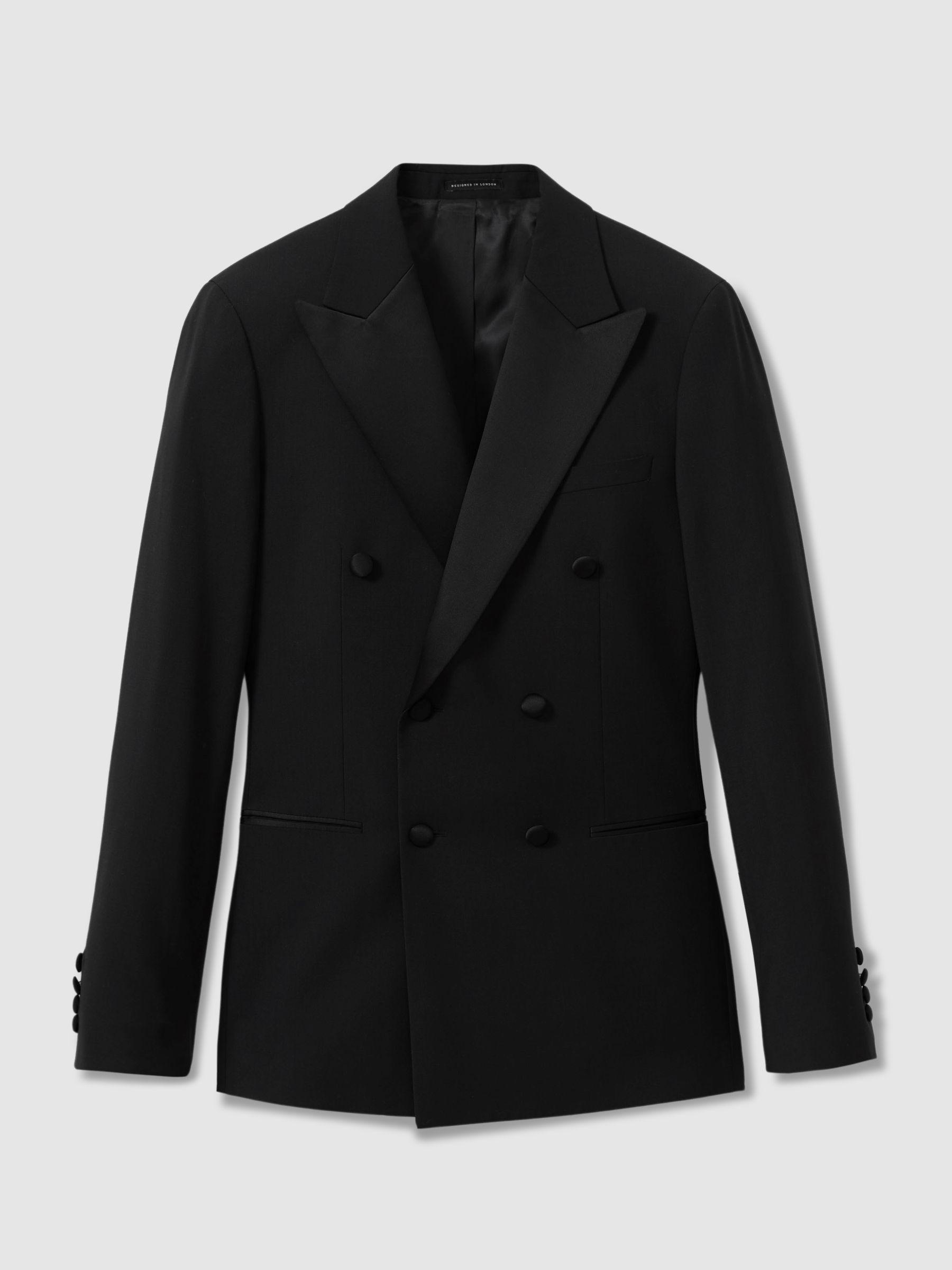 Linen Single-Breasted Suit Blazer Slim-Fit in Ocean Green Product Image