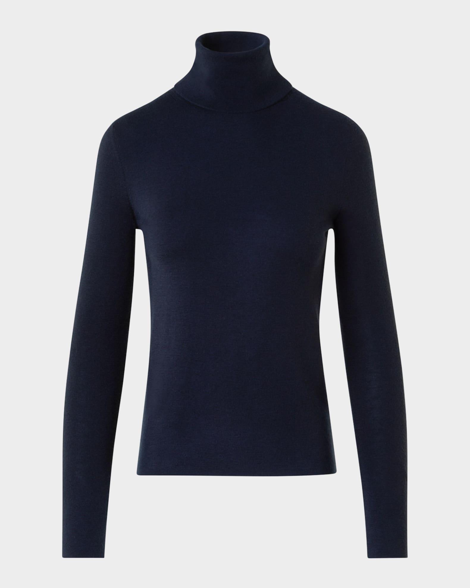 Turtleneck Cashmere-Silk Long-Sleeve Sweater Product Image
