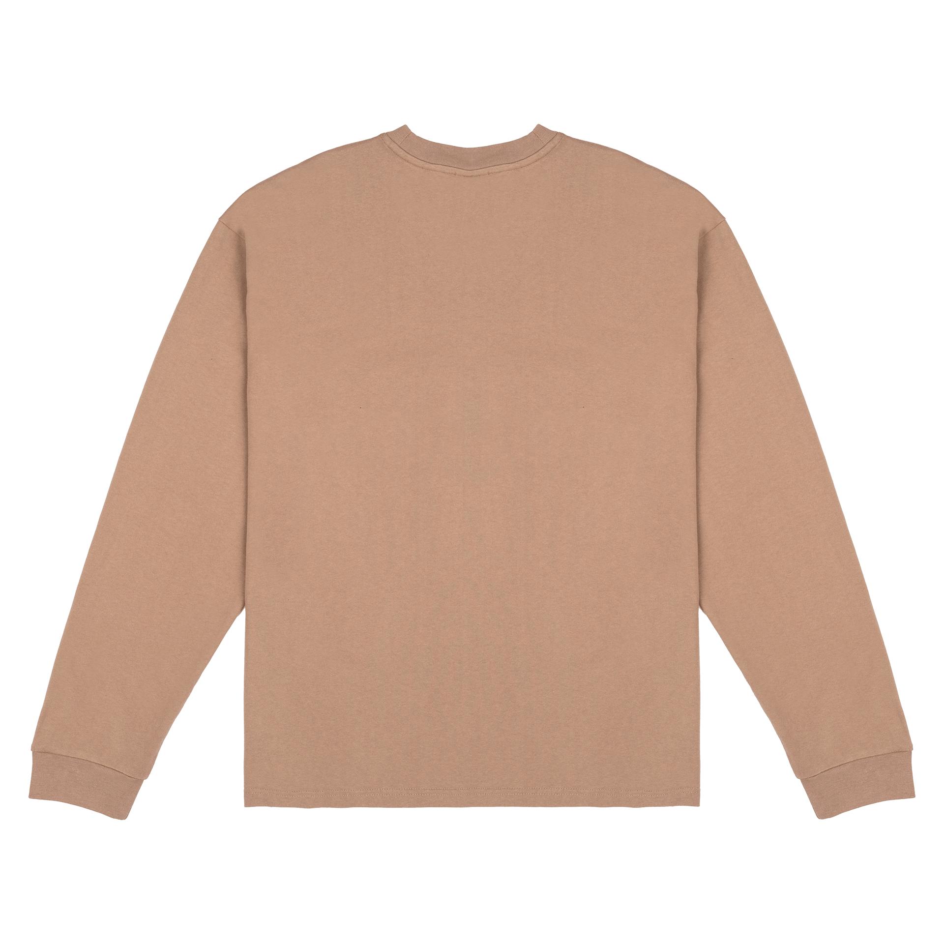 New Era Branded Alden Heavyweight Taupe Gray Long Sleeve Pocket T-Shirt Male Product Image
