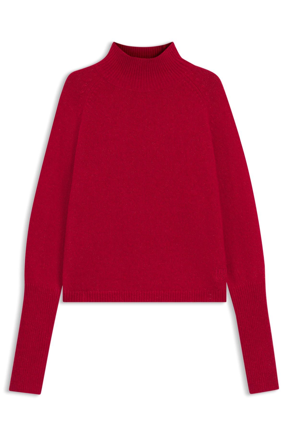Relaxed-fit mock-neck sweater in a wool blend Product Image