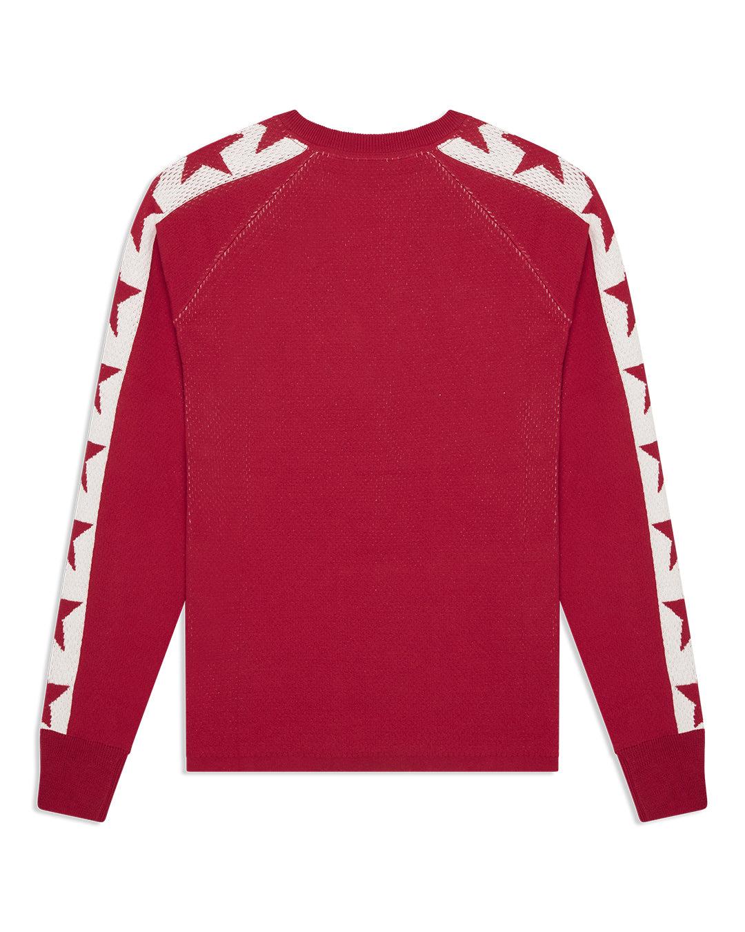 Icon Mesh Knit Top - Poinsettia Red Product Image