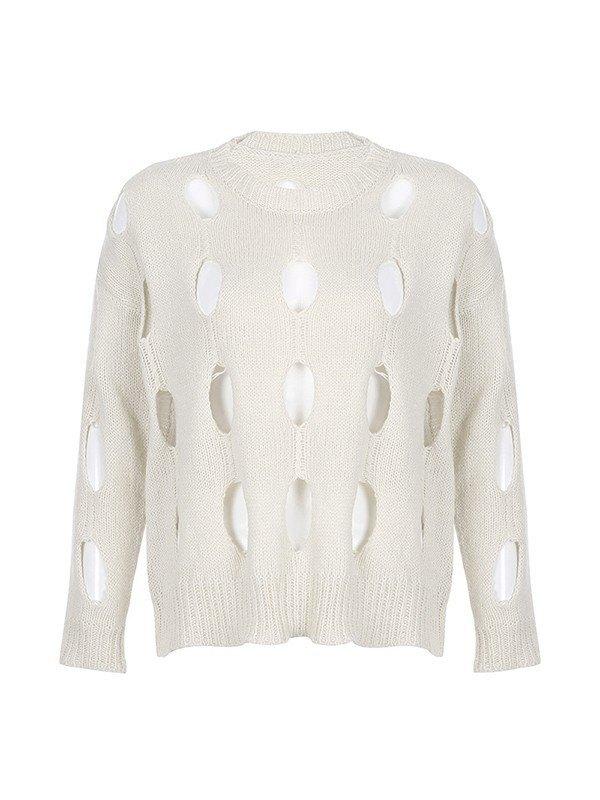 Cutout Long Sleeve Knit Top Product Image