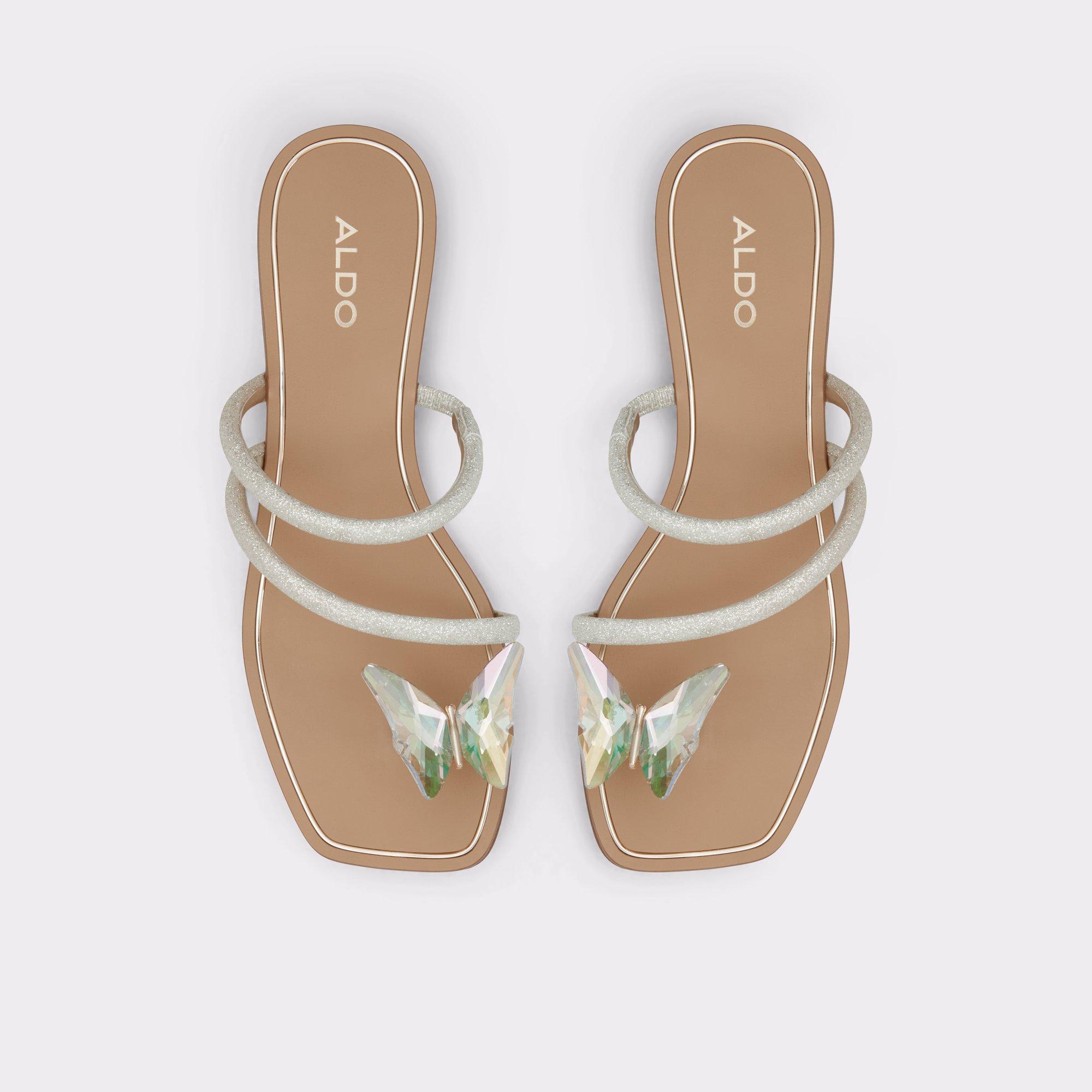 Garberia Silver Women's Flat Sandals | ALDO US Product Image