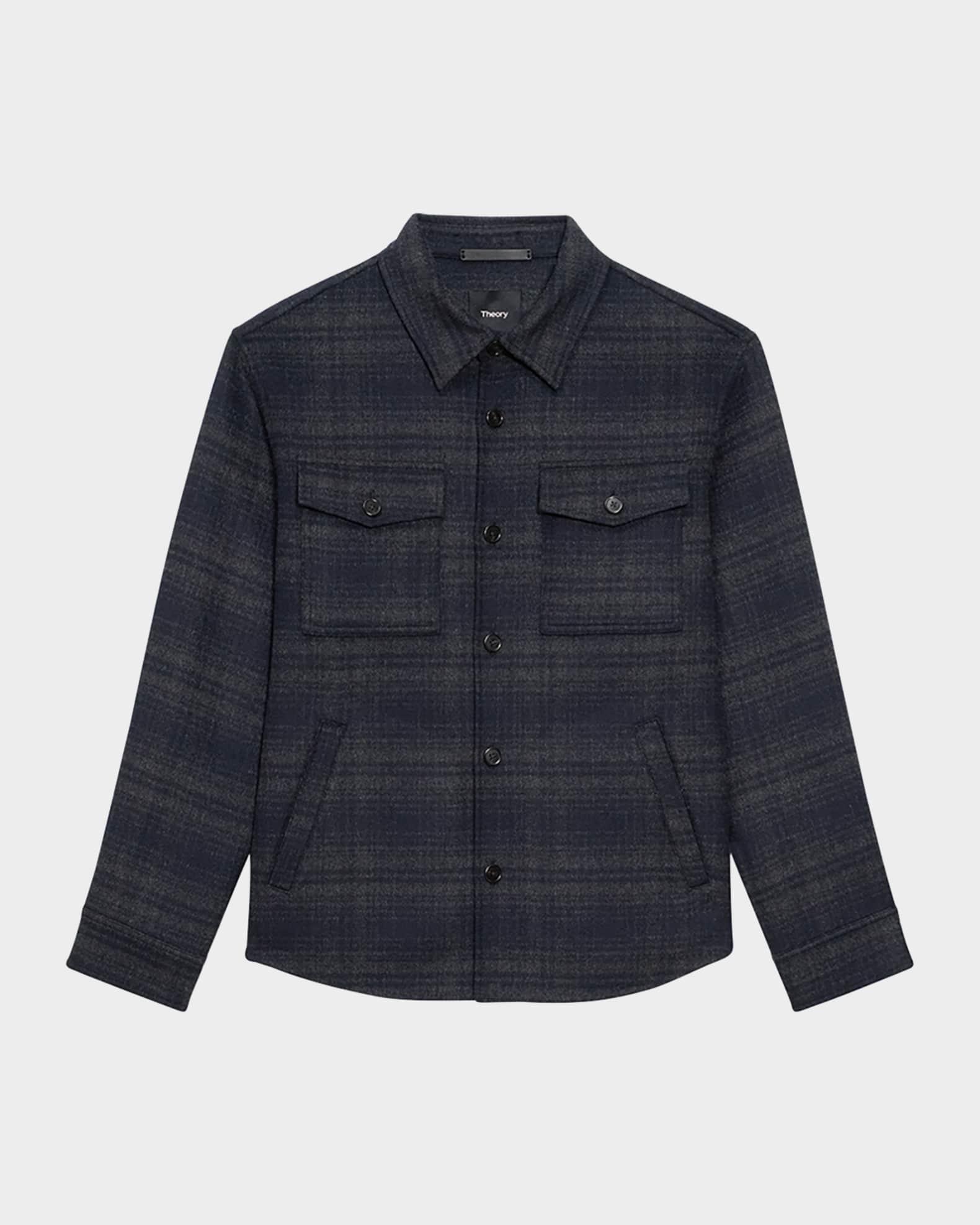 Men's Wool-Cashmere Plaid Overshirt Product Image