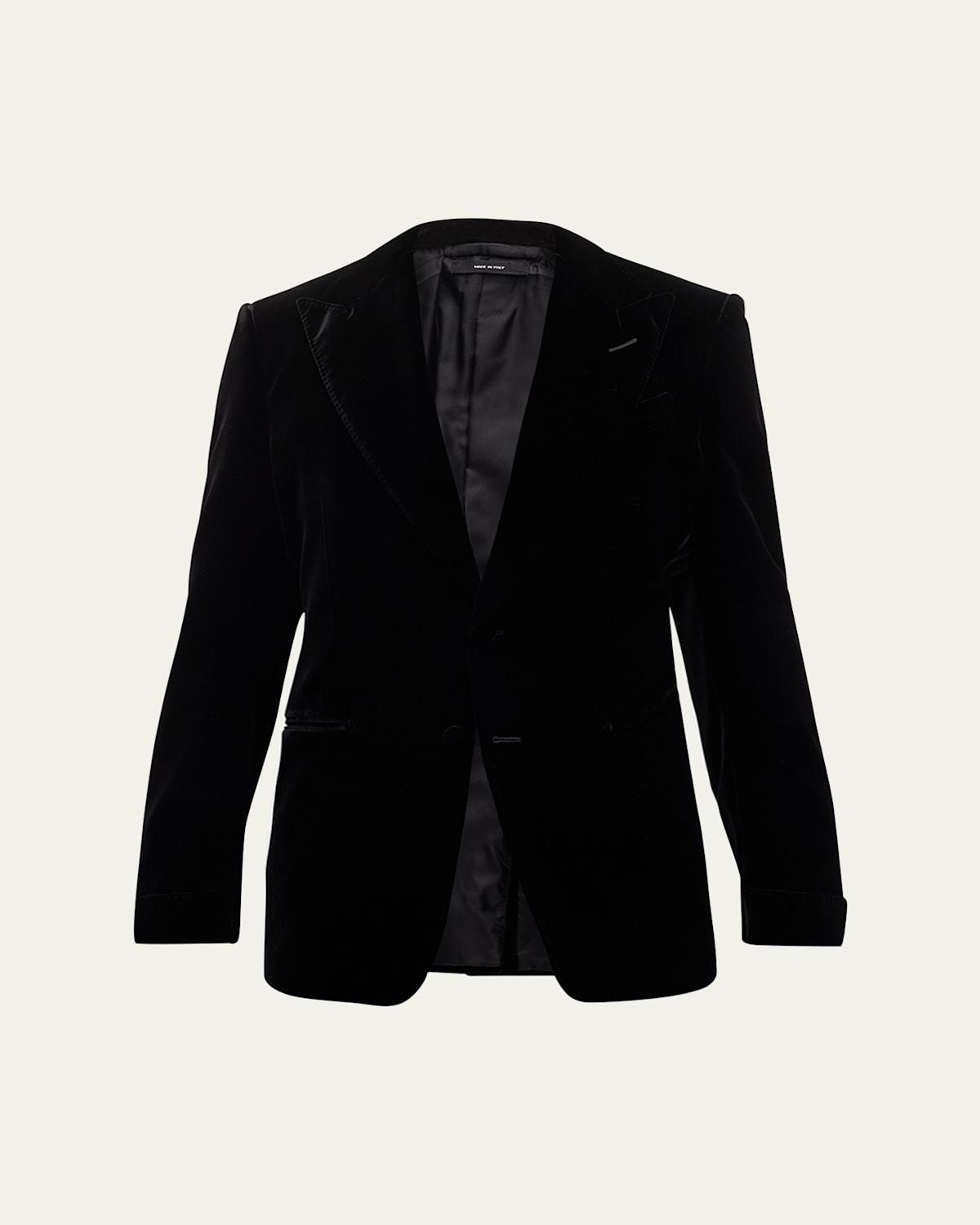 Mens Wool-Silk Velvet Cocktail Jacket Product Image