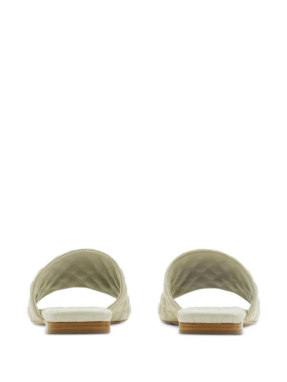 quilted leather flat sandals Product Image