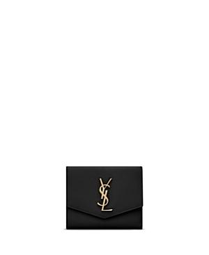 Womens Uptown Compact Wallet in Grain De Poudre Embossed Leather Product Image