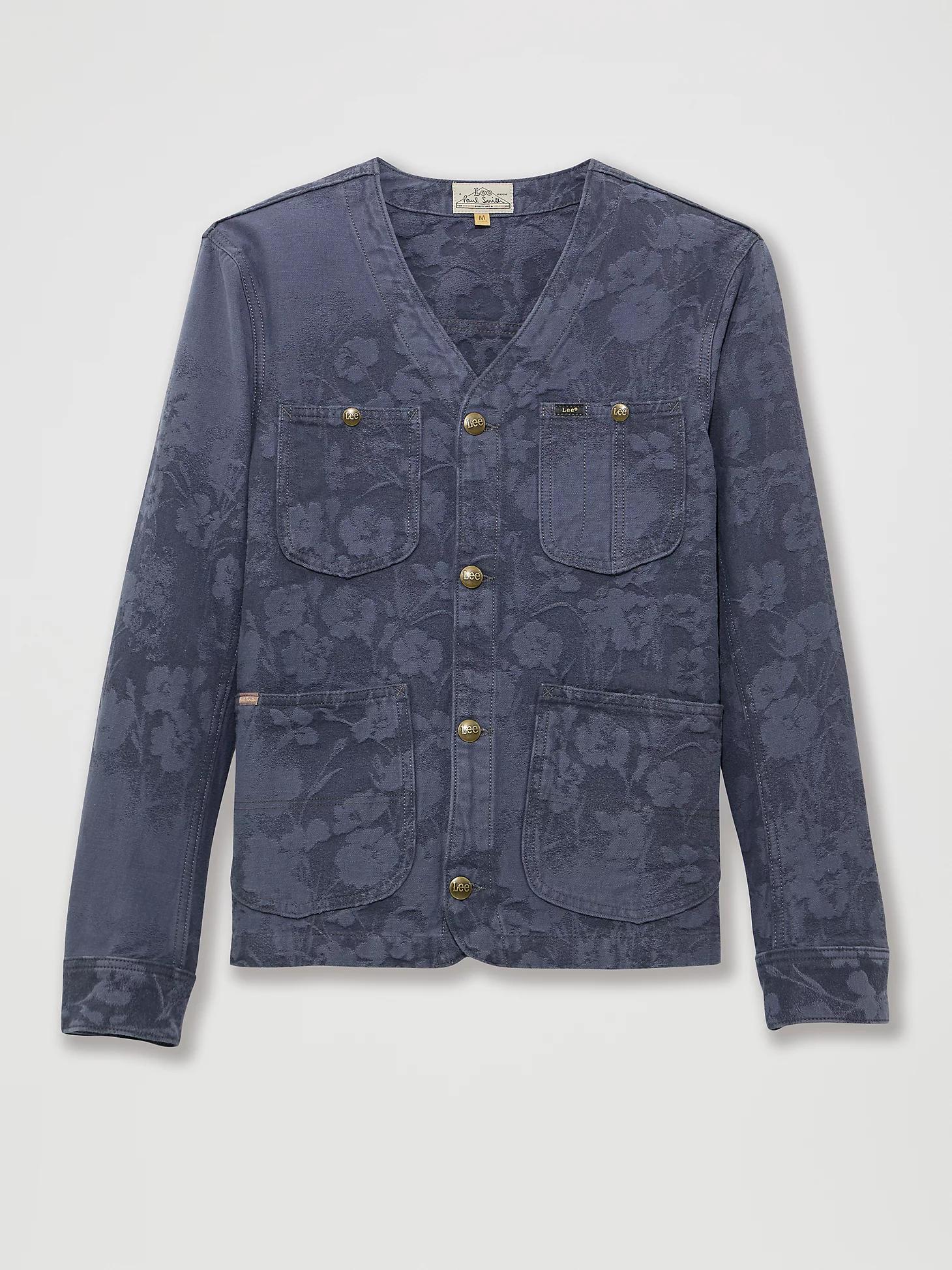Men's Lee® x Paul Smith Jacquard Collarless Chore Coat | Men's Jackets & Outerwear | Lee® Product Image