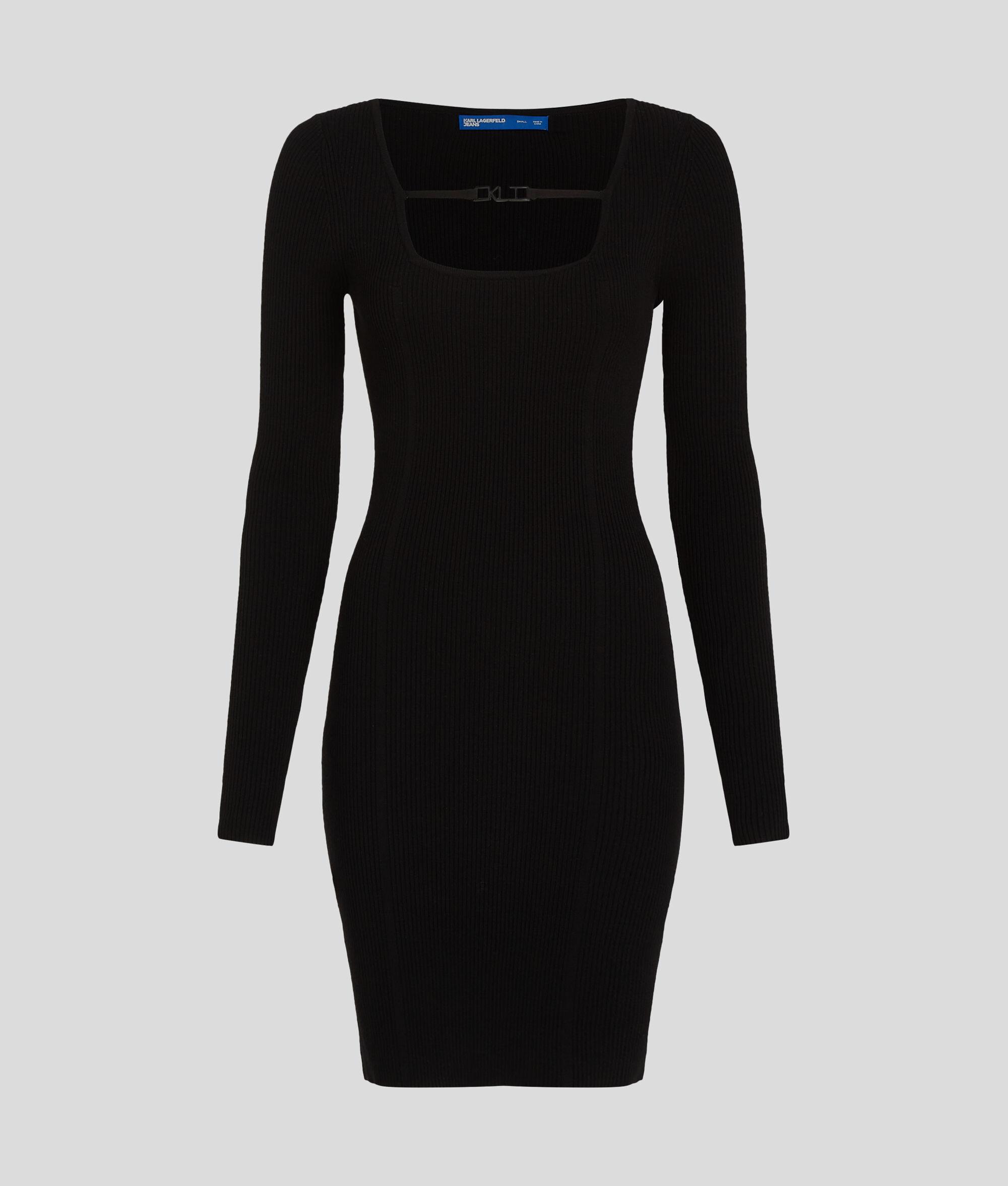 SQUARE-NECK KNIT DRESS Product Image