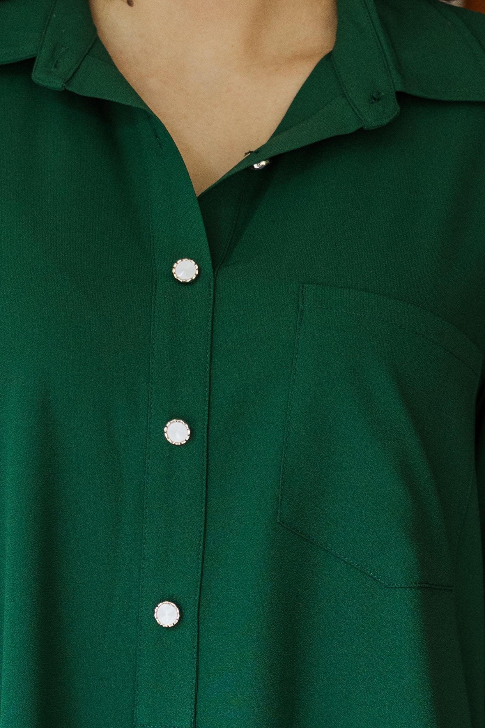 Share Your Story Emerald Green Shirt Dress Female Product Image