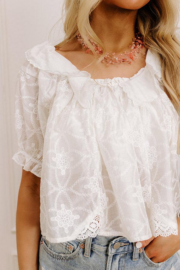 Cute Smile Embroidered Top Product Image