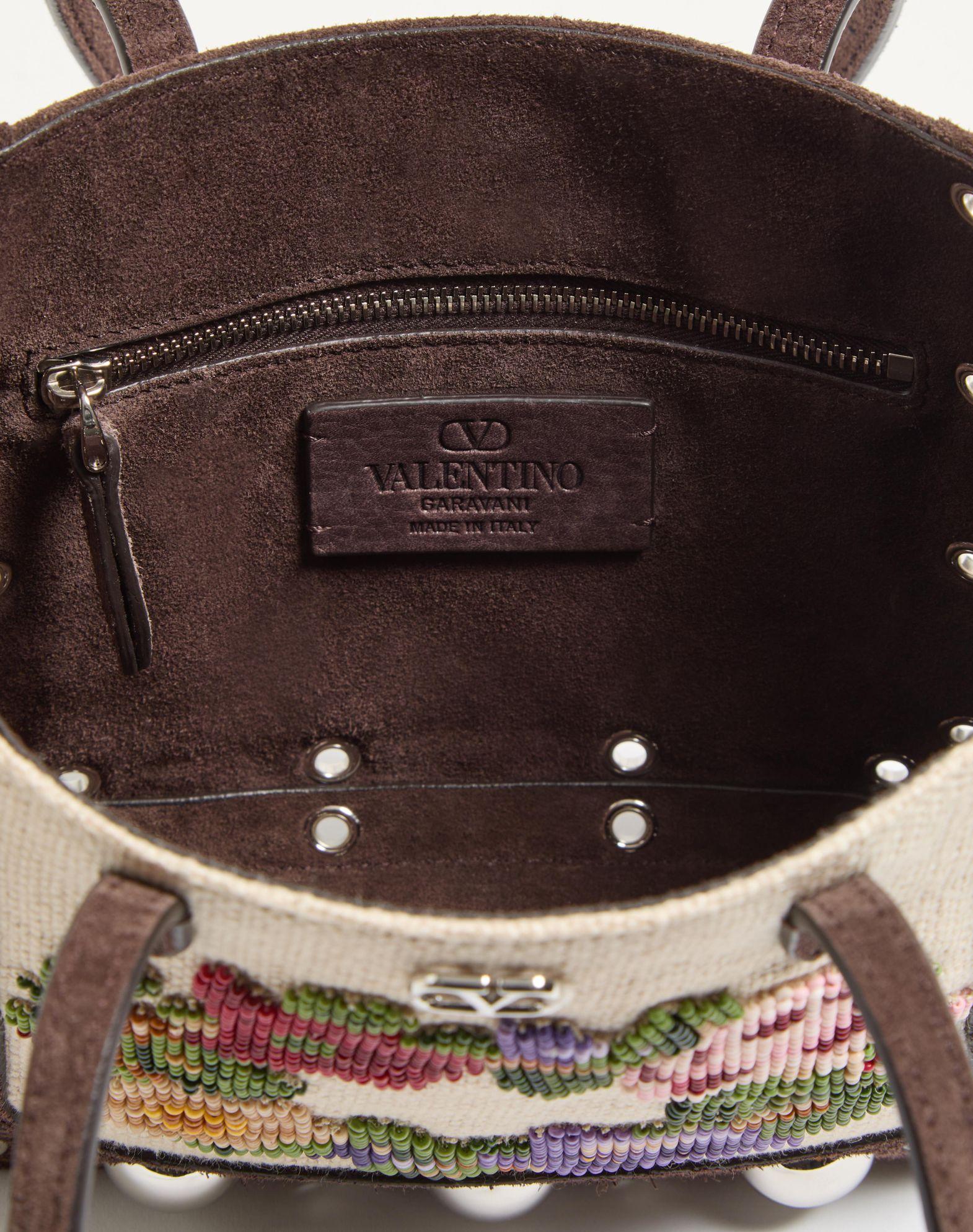 Valentino Garavani Nellcôte Mini Embroidered Shopping Bag Product Image