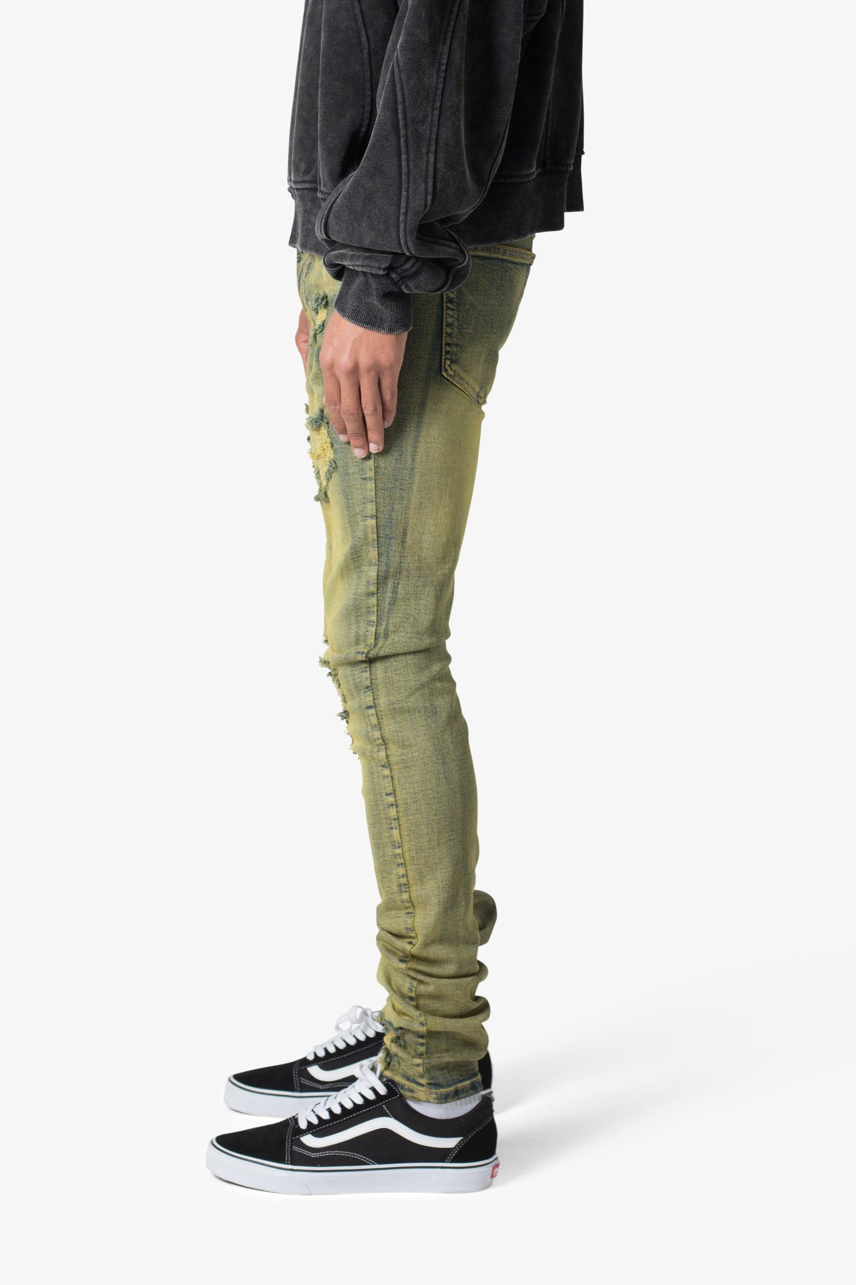 X609 Algae Skinny Denim - Green Product Image