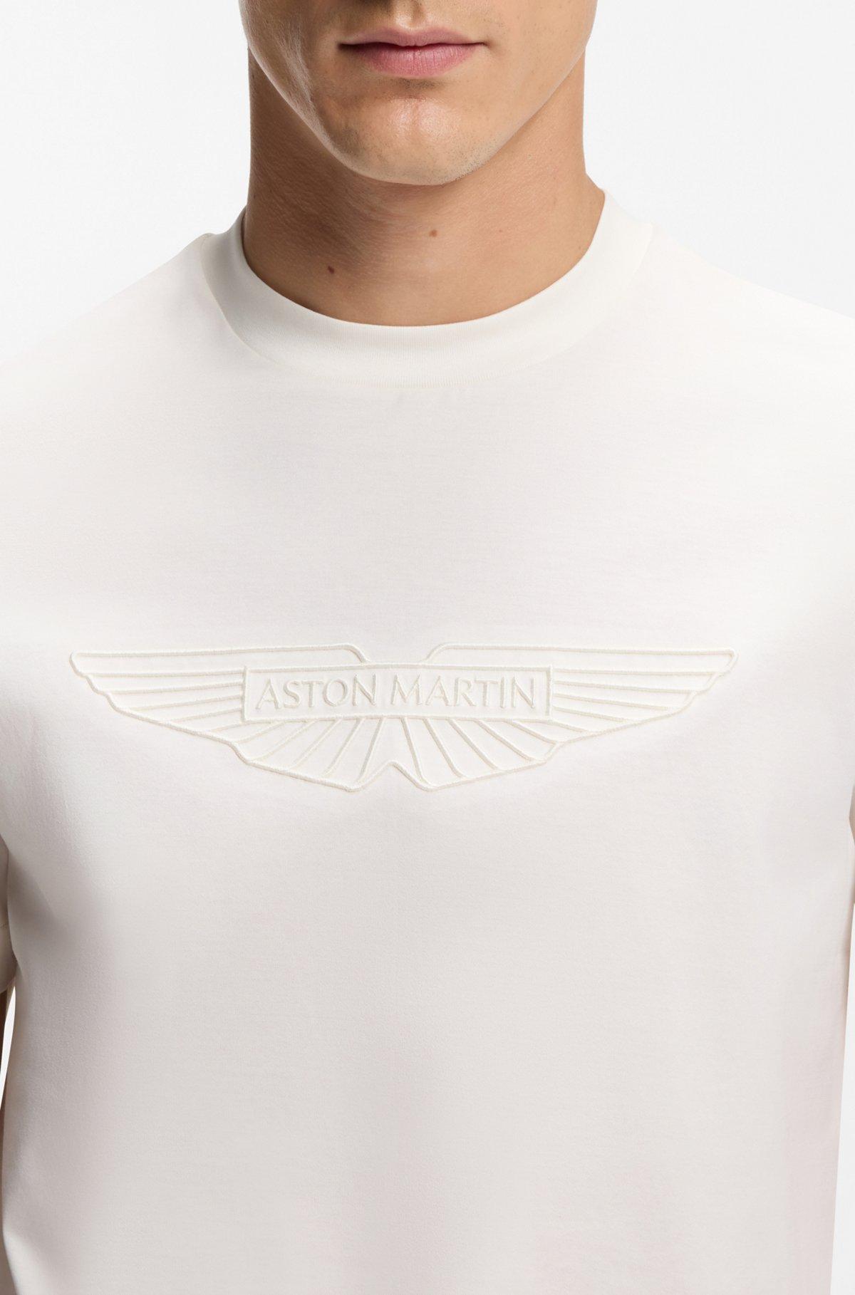 BOSS x ASTON MARTIN mercerized-cotton T-shirt with wing detail Product Image