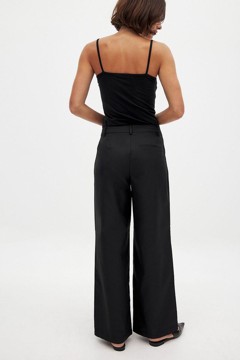 Tailored Mid Waist Suit Pants Product Image